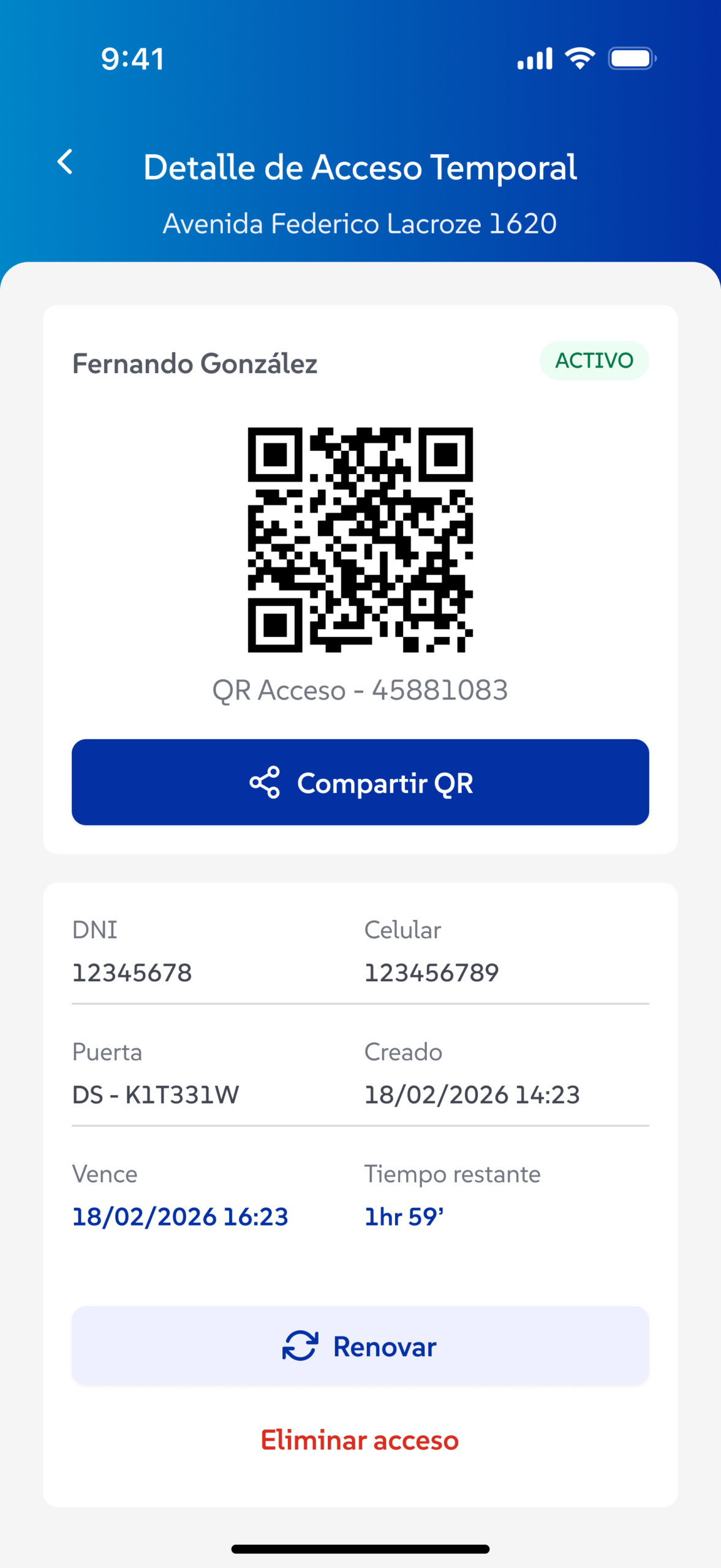 totem de seguridad para qr